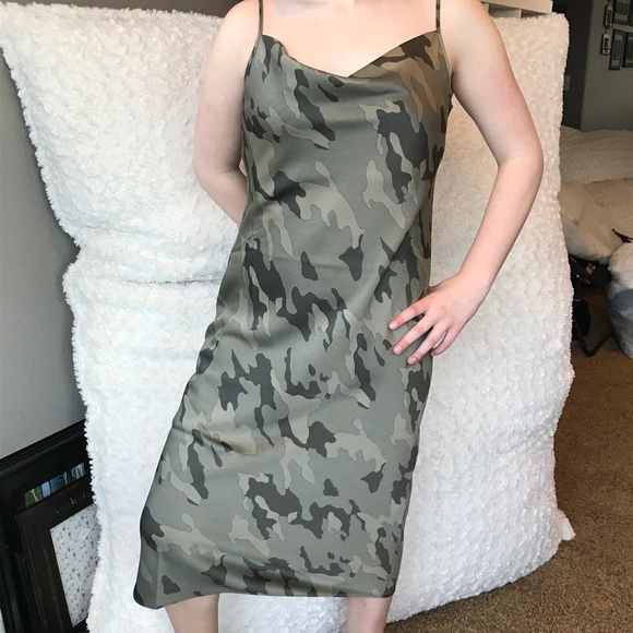camo slip dress